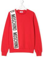 Moschino Kids Logo Printed Sweatshirt - Red