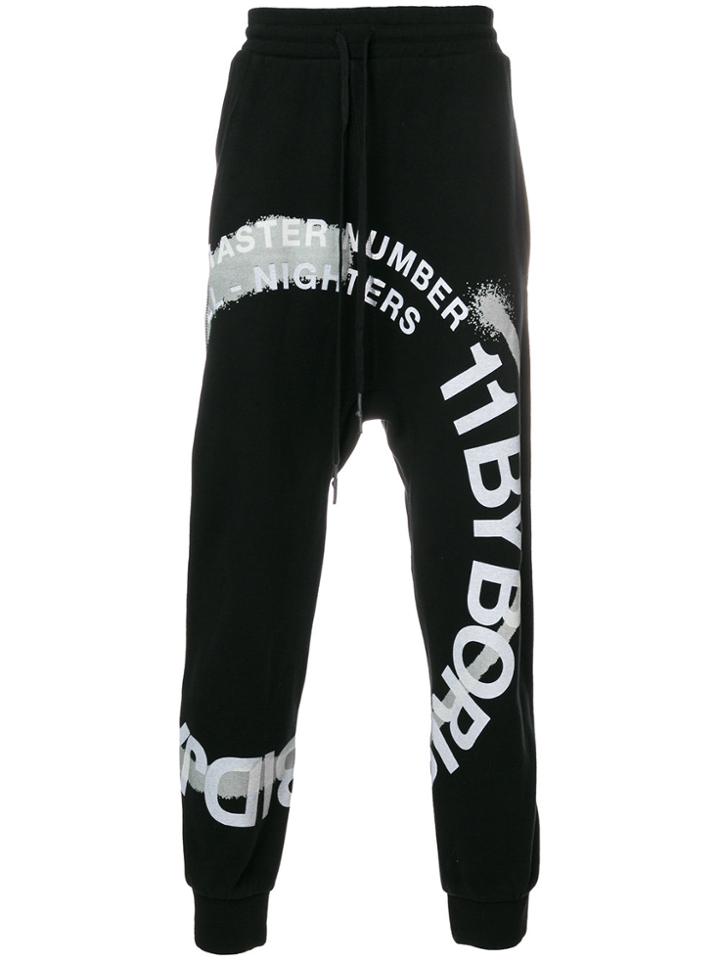 11 By Boris Bidjan Saberi Printed Logo Track Pants - Black