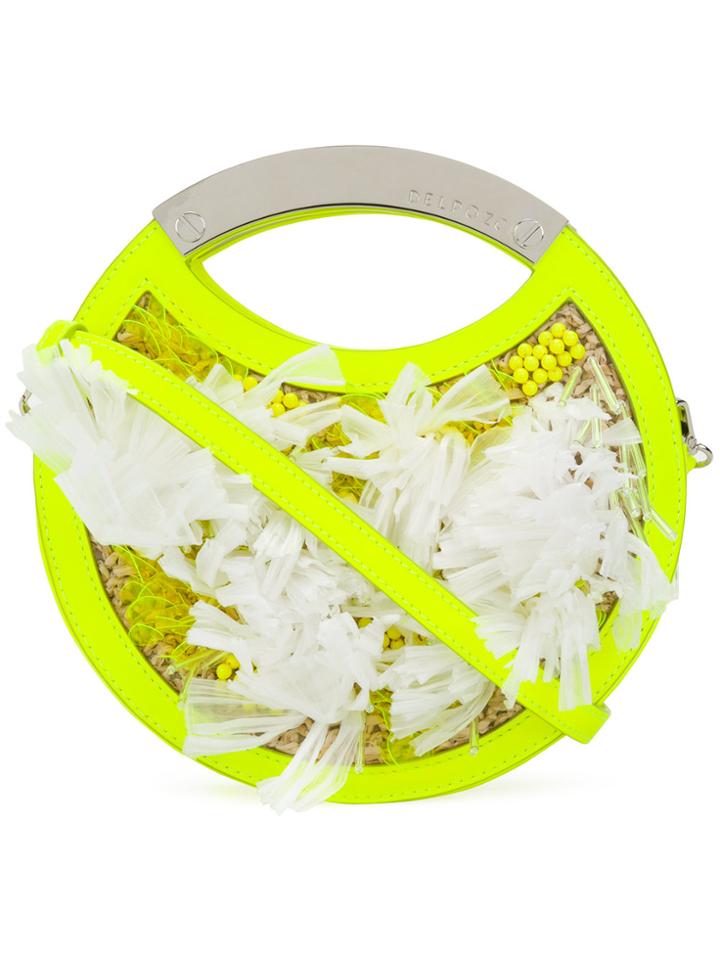 Delpozo Fringed Circular Bag - Green