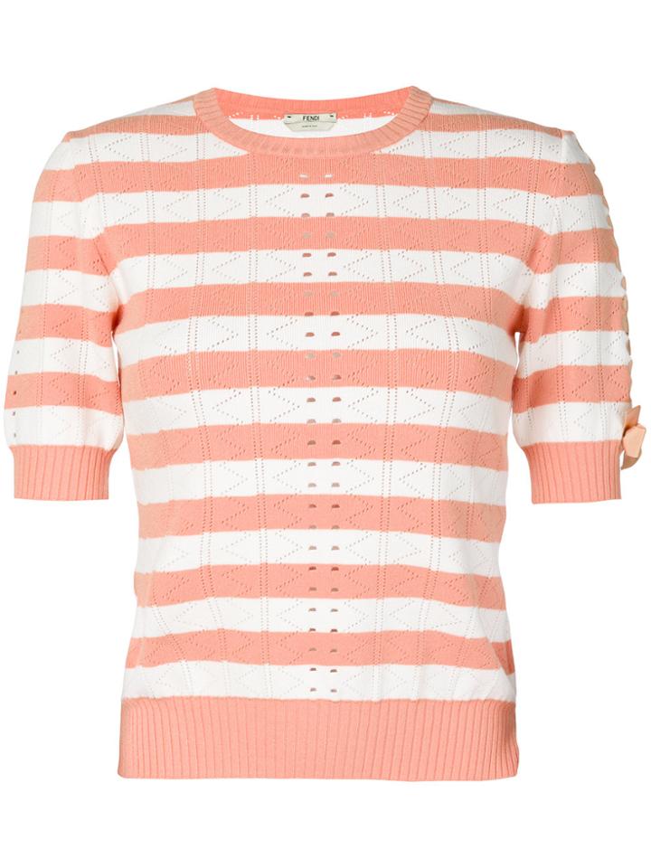 Fendi Short-sleeved Pullover - Pink & Purple