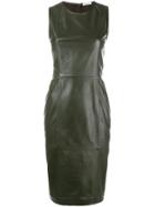 P.a.r.o.s.h. Leather Panel Dress - Green