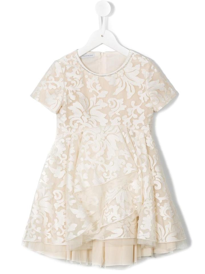 I Pinco Pallino Jacquard Dress, Girl's, Size: 6 Yrs, Nude/neutrals