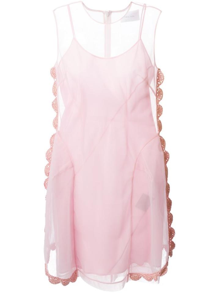 Simone Rocha Crochet Detail Layered Dress, Women's, Size: 8, Pink/purple, Silk/polyamide