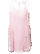 Simone Rocha Crochet Detail Layered Dress, Women's, Size: 8, Pink/purple, Silk/polyamide