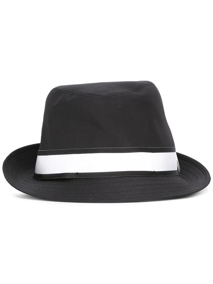 Dolce & Gabbana Ribbon Trilby, Men's, Size: 58, Black, Cotton/spandex/elastane/viscose