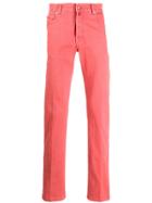 Kiton Striped Jeans - Red