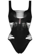 Agent Provocateur Dakotta Slashed Swimsuit - Black