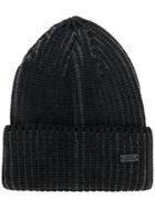 Daniele Alessandrini Ribbed Knit Hat - Grey