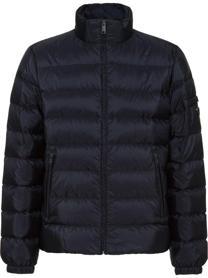 Prada Feather Nylon Puffer Jacket - Blue