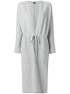 Joseph Drawstring Waist Cardi-coat - Grey
