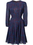 Derek Lam - Zebra Print Semi-sheer Dress - Women - Silk - 42, Blue, Silk