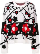 Maison Margiela Floral Intarsia Jumper - White