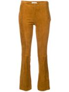 Inès & Maréchal Cropped Flared Trousers - Brown