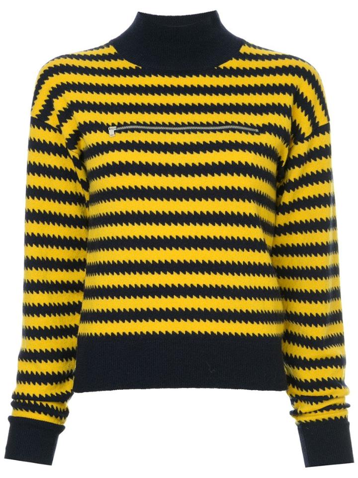 Sonia Rykiel Mock Neck Cashmere Sweater - Yellow