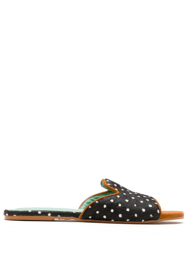 Blue Bird Shoes Shower Flat Poá Noite - Black