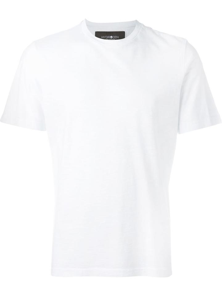 Hydrogen Embroidered Skull Detail T-shirt, Men's, Size: Xxl, White, Cotton