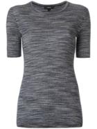 Theory Ribbed Fitted T-shirt - Blue