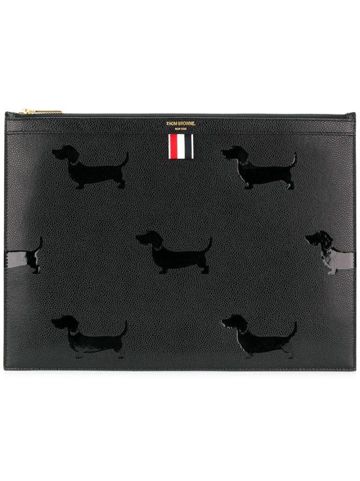Thom Browne Hector Zipped Document Holder - Black
