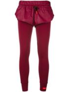 Adidas By Stella Mccartney Shorts Leggings, Women's, Size: Small, Red, Polyester/recycled Polyester/spandex/elastane