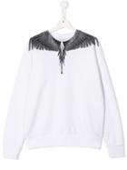 Marcelo Burlon County Of Milan Kids Wings Print Sweatshirt - White