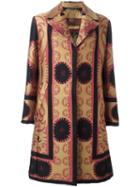 Etro Geometric Print Coat, Women's, Size: 42, Acrylic/polyester/acetate/wool