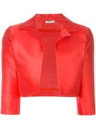 P.a.r.o.s.h. Cropped Jacket, Women's, Size: M, Red, Polyester/silk