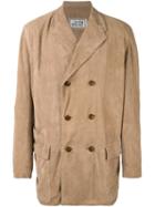 Versace Vintage Suede Jacket, Men's, Size: Large, Nude/neutrals