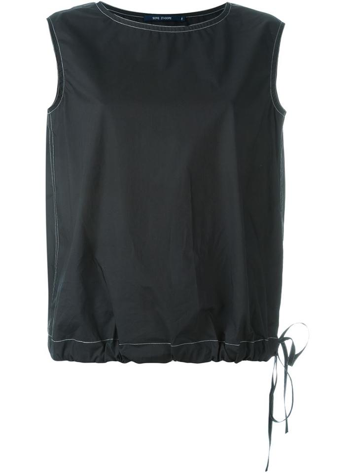 Sofie D'hoore 'balloon' Tie Waist Relaxed Fit Tank Top, Women's, Size: 36, Black, Cotton