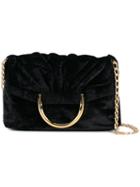 Stella Mccartney 'nina' Shoulder Bag, Women's, Black, Velvet/metal/artificial Leather