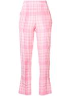 Rosie Assoulin Oboe Plaid Trousers - Pink & Purple