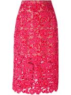 Marco De Vincenzo Lace Embroidered Skirt