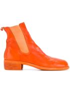 Guidi Chunky Heel Chelsea Boots - Yellow & Orange