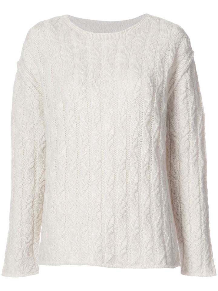 Nili Lotan Cable Knit Sweater - Nude & Neutrals