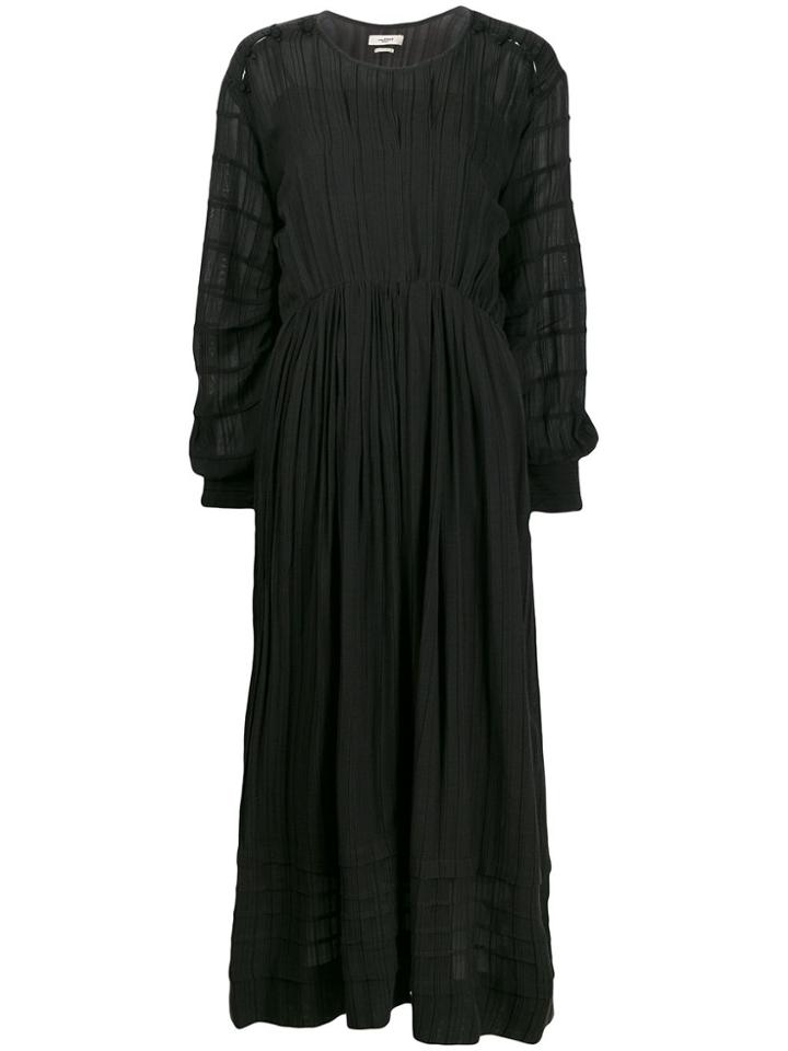 Isabel Marant Étoile Pleated Cinched Waist Dress - Black