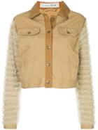 Tu Es Mon Trésor Tulle-embellished Jacket - Brown