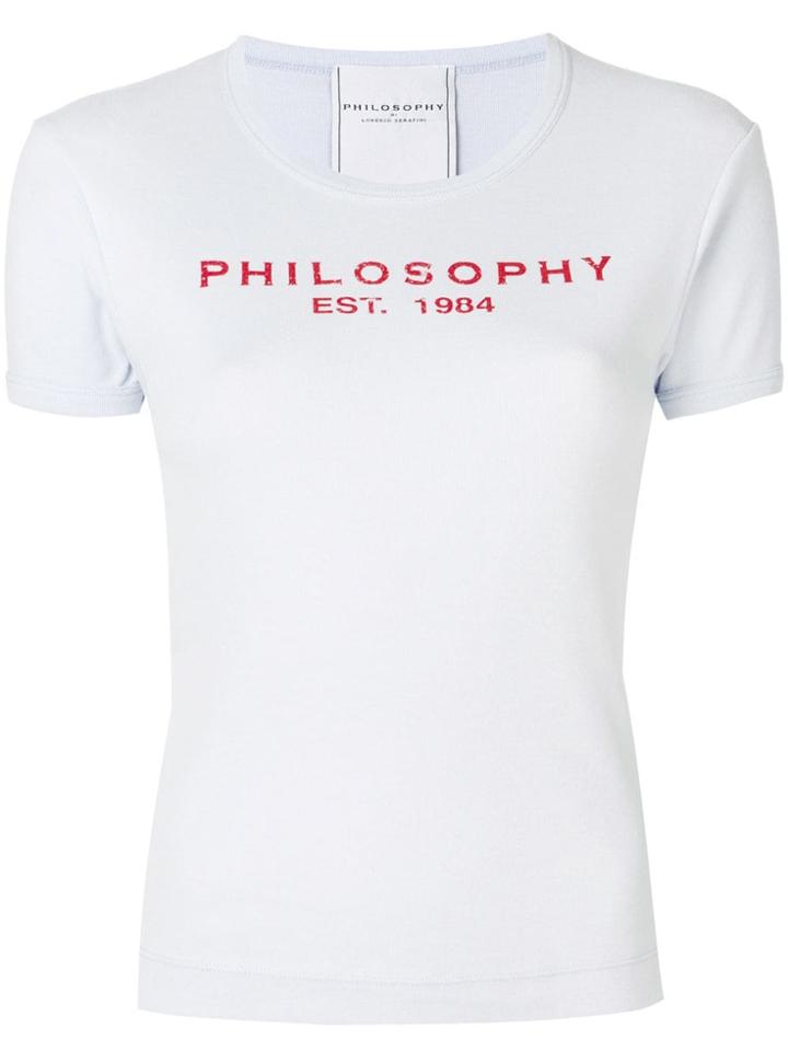 Philosophy Di Lorenzo Serafini Logo-print T-shirt - Blue