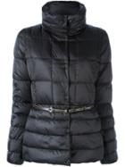 Fay Belted Puffer Jacket, Women's, Size: Medium, Black, Polyester/polyamide/feather Down