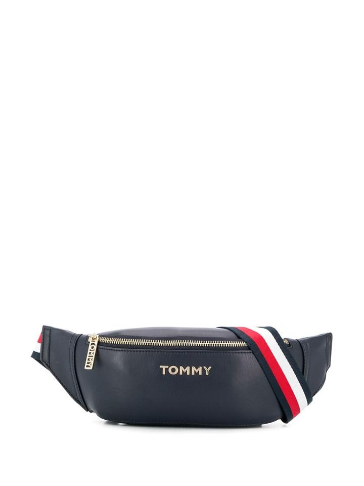 Tommy Hilfiger Leather Logo Belt Bag - Blue