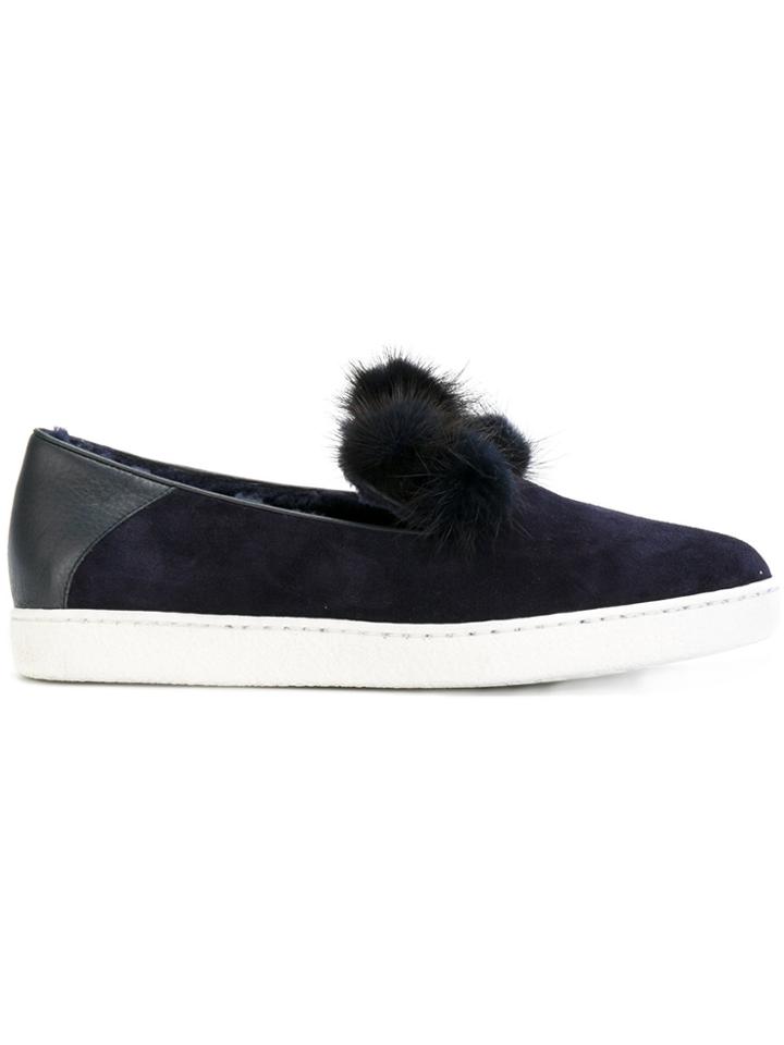 Unützer Pompom Slip-on Sneakers - Blue