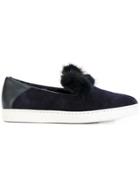 Unützer Pompom Slip-on Sneakers - Blue