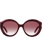 Elie Saab Round Frame Sunglasses - Red