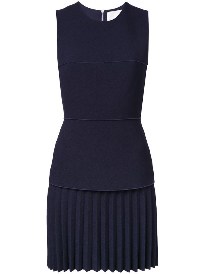 Dion Lee Pleated Mini Dress, Women's, Size: 10, Blue, Polyester/spandex/elastane