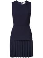 Dion Lee Pleated Mini Dress, Women's, Size: 10, Blue, Polyester/spandex/elastane