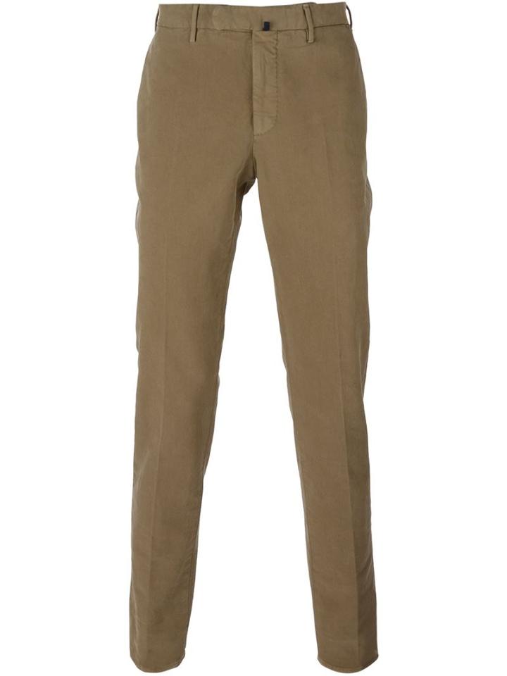 Incotex Straight Leg Chinos, Men's, Size: 48, Nude/neutrals, Cotton/spandex/elastane
