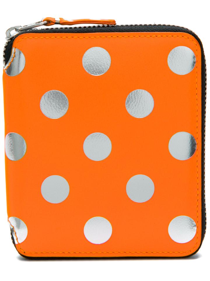 Comme Des Garçons Wallet Polka Dot Zip Wallet - Yellow & Orange