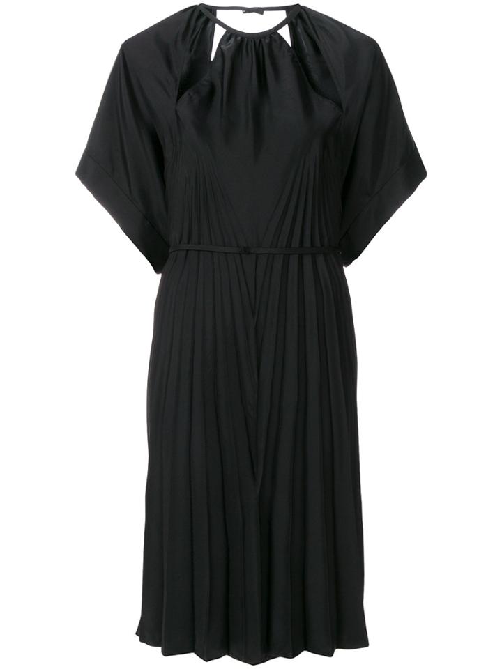 Maison Margiela Cut Out Pleated Dress - Black