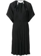 Maison Margiela Cut Out Pleated Dress - Black