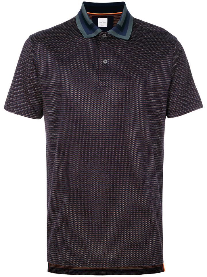 Paul Smith - Striped Collar Polo Shirt - Men - Cotton - Xl, Blue, Cotton