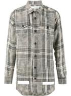 Off-white Checked Shirt, Size: Xl, Nude/neutrals, Linen/flax