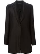 The Row One Button Blazer, Women's, Size: 6, Black, Linen/flax/viscose